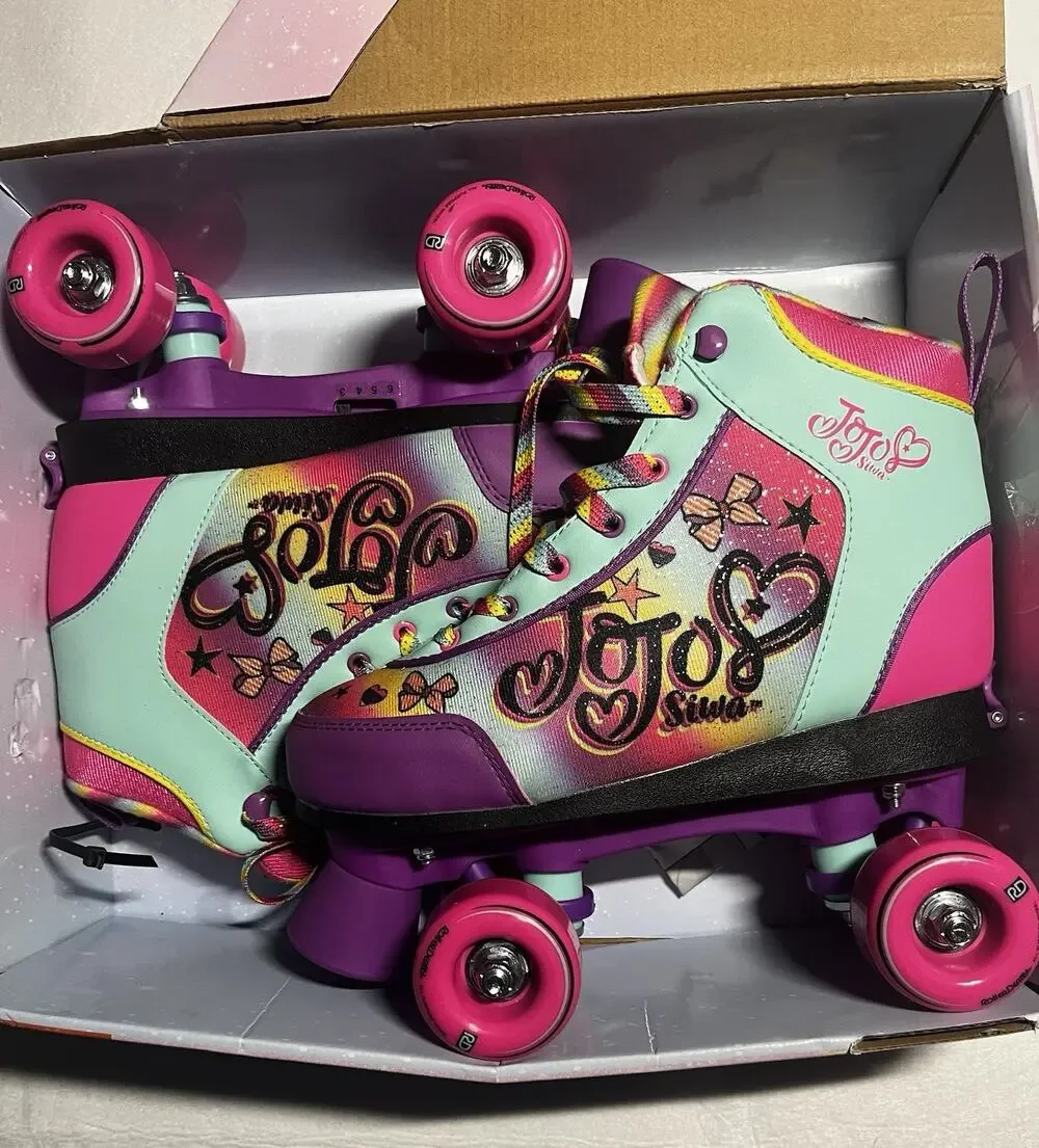 JoJo Siwa Roller Derby Adjustable Quad Roller Skates Girls Size 3-6 w/ Box